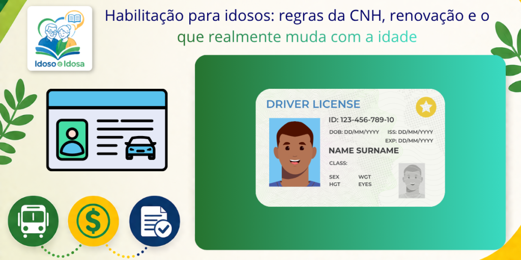 Habilitação para idosos: regras da CNH, renovação e o que realmente muda com a idade