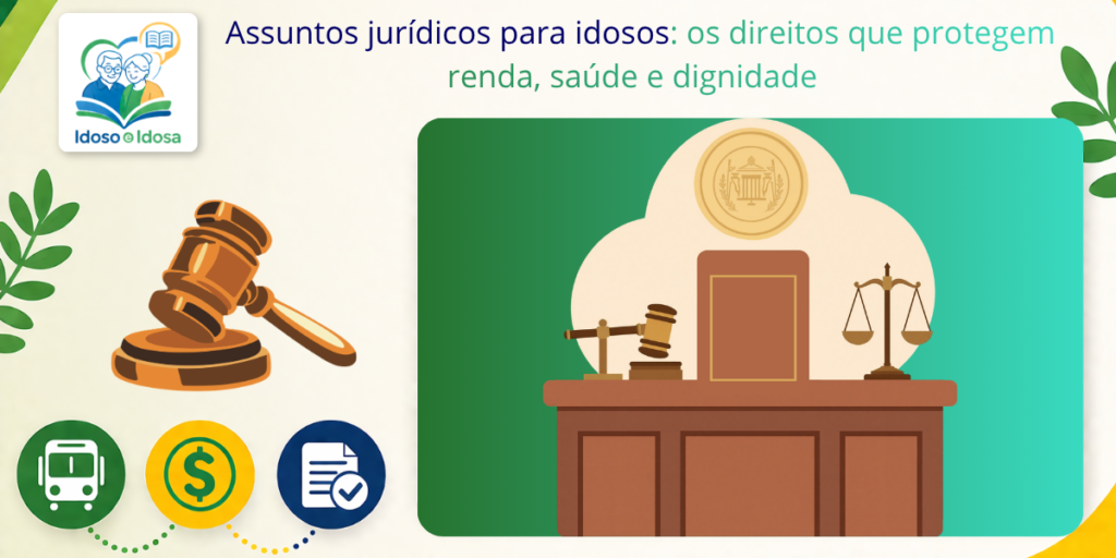 Assuntos jurídicos para idosos: os direitos que protegem renda, saúde e dignidade